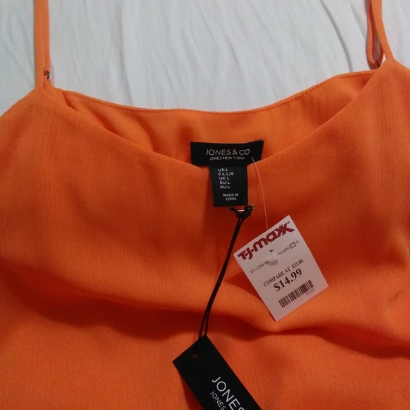 NWT orange sleeveless top by Jones & Company. - Picture 2 of 11
